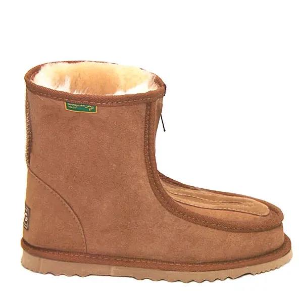 Eskimo Joe Front Zip Deluxe Ugg Boots Chestnut Womens Uggs