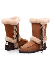 Load image into Gallery viewer, Side Lace Premium Sheepskin Ugg Boots