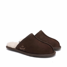 Load image into Gallery viewer, Premium Men's Scuff - Australian Sheepskin - Flexible Non-Slip Slippers