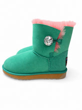 Load image into Gallery viewer, Watermelon Crystal Button UGG Boots – Australian Made Premium Sheepskin