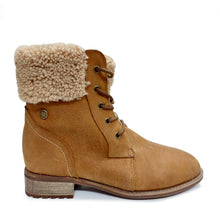 Load image into Gallery viewer, Nora Curly Wool Lace-Up Sheepskin Boots – Premium Women's Winter Boots