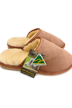 Load image into Gallery viewer, Mens Scuff Slippers - Camel