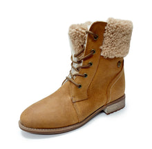 Load image into Gallery viewer, Nora Curly Wool Lace-Up Sheepskin Boots – Premium Women's Winter Boots