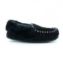 Load image into Gallery viewer, Back Supported  Moccasins - Black - Premium Sheepskin Australian Made