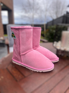 Classic Short Ugg Boots - Pink - Premium Australian Double Face Sheepskin