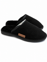 Load image into Gallery viewer, Mens Scuff Slippers - Black