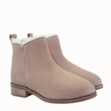 Load image into Gallery viewer, Ceno Ankle Boots – Premium Sheepskin Lined with Side Zip &amp; Stacked Heel