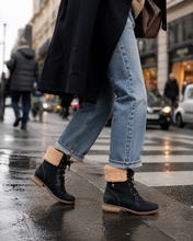 Load image into Gallery viewer, Nora Curly Wool Lace-Up Sheepskin Boots – Premium Women's Winter Boots