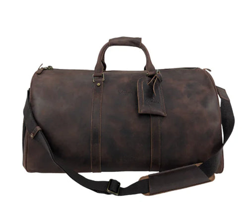 Leather Travel Duffle Bag