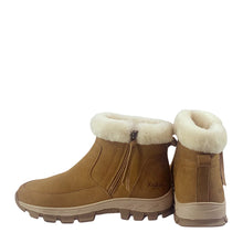 Load image into Gallery viewer, Evelyn Ankle Boots – Premium Sheepskin, Leather Upper &amp; Functional Side Zip