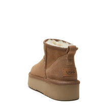 Load image into Gallery viewer, CLASSIC ULTRA MINI PLATFORM UGG - 4CM HIGH PLATFORM SHORT BOOT - 100% A-GRADE DOUBLE FACE AUSTRALIAN SHEEPSKIN