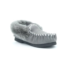 Load image into Gallery viewer, Thick Sole Moccasins -  Grey - Premium Australian Sheepskin