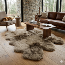 Load image into Gallery viewer, SHEEPSKIN RUG - TAUPE - SUPER SEXTO (200 X 165CM) - LONG WOOL AUSTRALIAN MERINO SHEEPSKIN