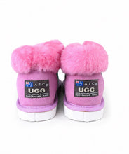 Load image into Gallery viewer, PRINCESS UGG SLIPPERS - 100% AUSTRALIAN SHEEPSKIN INDOOR SLIPPERS - GREEN / PINK