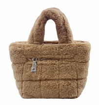 Load image into Gallery viewer, Kodiak Fluffy Teddy Sheepskin Tote Bag - Small Mini