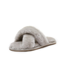 Load image into Gallery viewer, Luna - Premium Sheepskin Crossover Women's Slippers