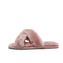 Load image into Gallery viewer, Luna - Premium Sheepskin Crossover Women's Slippers