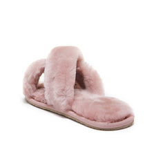 Load image into Gallery viewer, Luna - Premium Sheepskin Crossover Women's Slippers