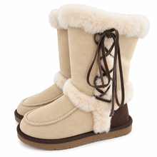 Load image into Gallery viewer, Genevieve - Side Lace Premium Sheepskin Ugg Boots