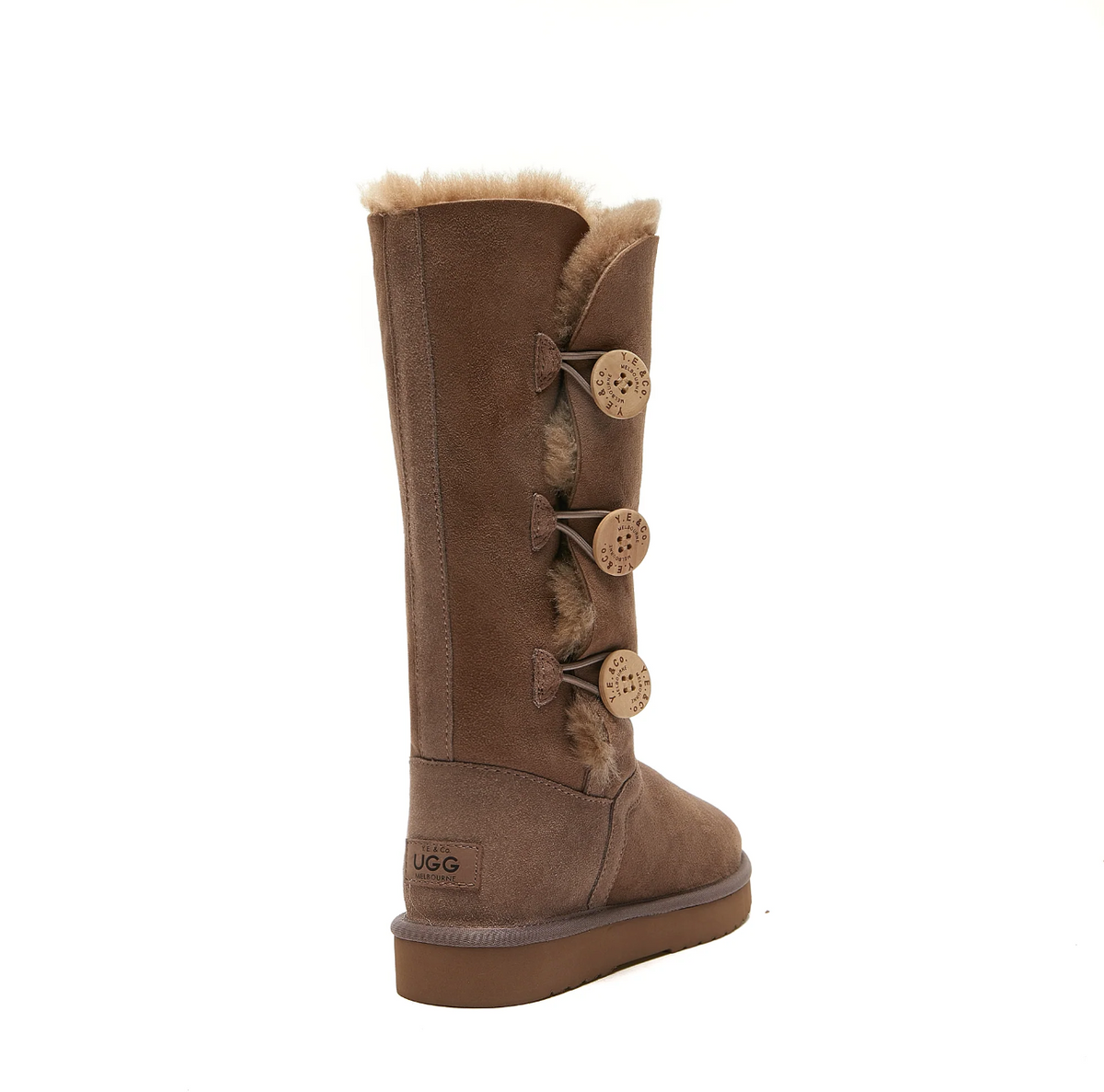 BURLEIGH CLASSIC 3 BUTTON TALL UGG BOOT - AUSTRALIAN MERINO SHEEPSKIN ...