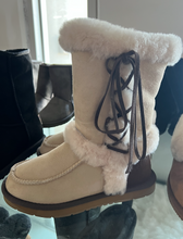 Load image into Gallery viewer, Side Lace Premium Sheepskin Ugg Boots