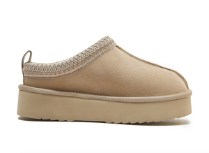 COOPER PLATFORM - MEN'S WOMEN'S UNISEX 4CM PLATFORM SLIP-ON SLIPPER - AUSTRALIAN MERINO SHEEPSKIN