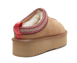 COOPER PLATFORM - MEN'S WOMEN'S UNISEX 4CM PLATFORM SLIP-ON SLIPPER - AUSTRALIAN MERINO SHEEPSKIN