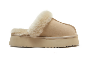 CLASSIC LADY'S SCUFF - PLATFORM SOLE PREMIUM AUSTRALIAN SHEEPSKIN UGG SLIPPERS