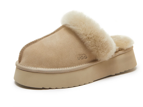 CLASSIC LADY'S SCUFF - PLATFORM SOLE PREMIUM AUSTRALIAN SHEEPSKIN UGG SLIPPERS