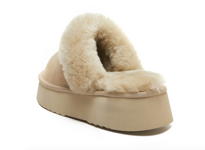 CLASSIC LADY'S SCUFF - PLATFORM SOLE PREMIUM AUSTRALIAN SHEEPSKIN UGG SLIPPERS