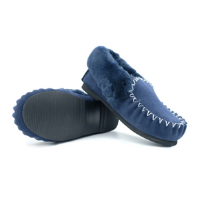 Thick Sole Moccasins  - Navy