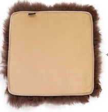 Load image into Gallery viewer, SHEEPSKIN CHAIR MATS - TAUPE SQUARE (50 X 50CM) - AUSTRALIAN MERINO SHEEPSKIN SEAT MATS