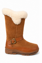 Load image into Gallery viewer, Heritage Buckle Sheepskin Boots - Chestnut