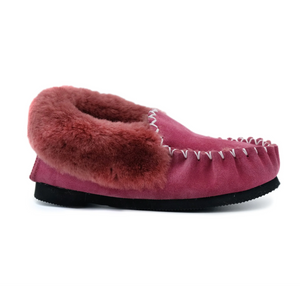 Thick Sole Moccasins - Burgundy