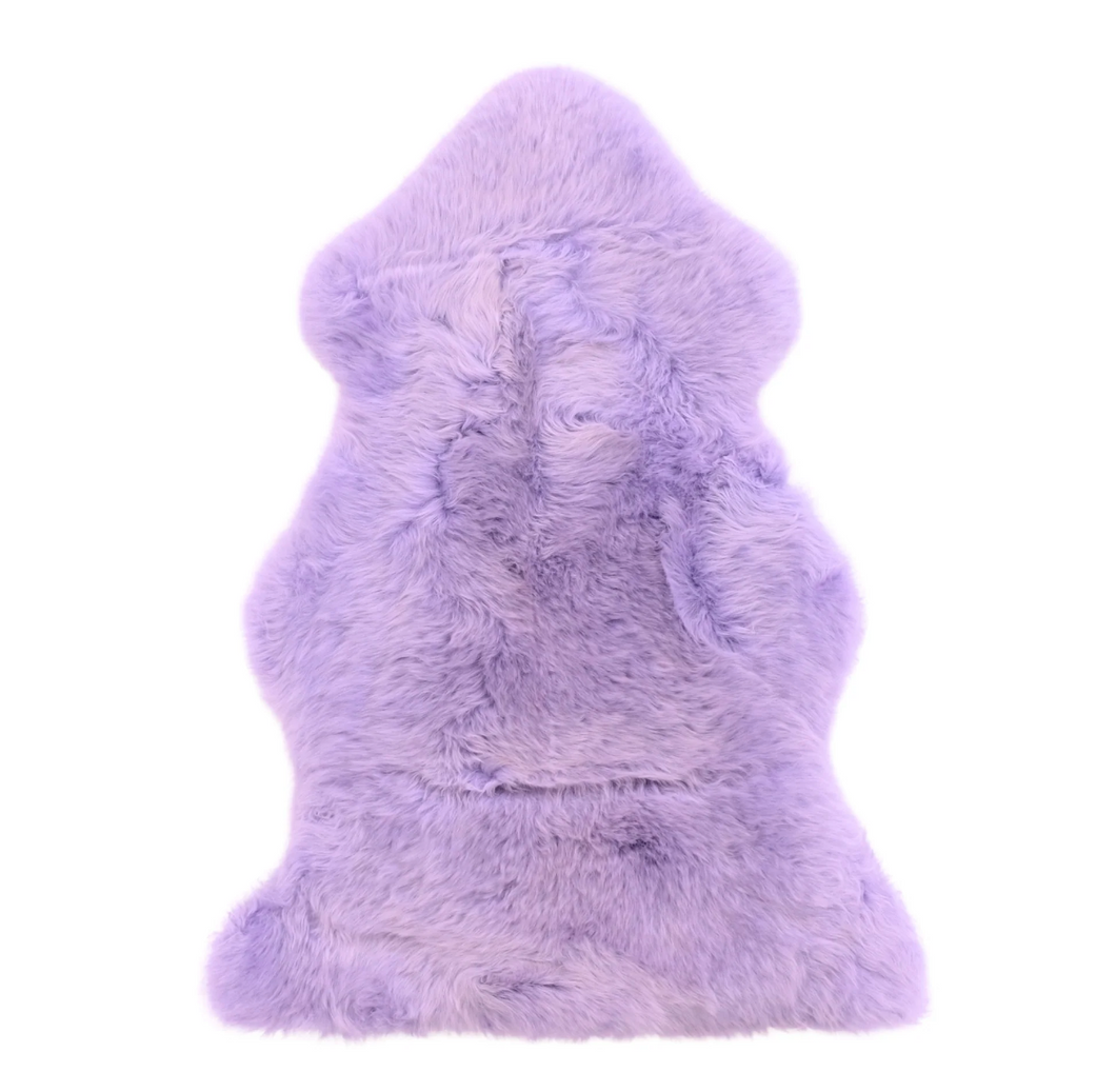 LAVENDER PURPLE - XXL LONG WOOL SHEEPSKIN RUG - AUSTRALIAN MERINO SHEEPSKIN