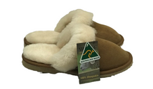 Load image into Gallery viewer, Ladies Scuff Slippers  - Chestnut - Australian made from Premium Sheepskin