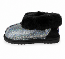 Load image into Gallery viewer, PRINCESS BLACK SPARKLE UGG SLIPPERS - 100% AUSTRALIAN MADE INDOOR SLIPPERS