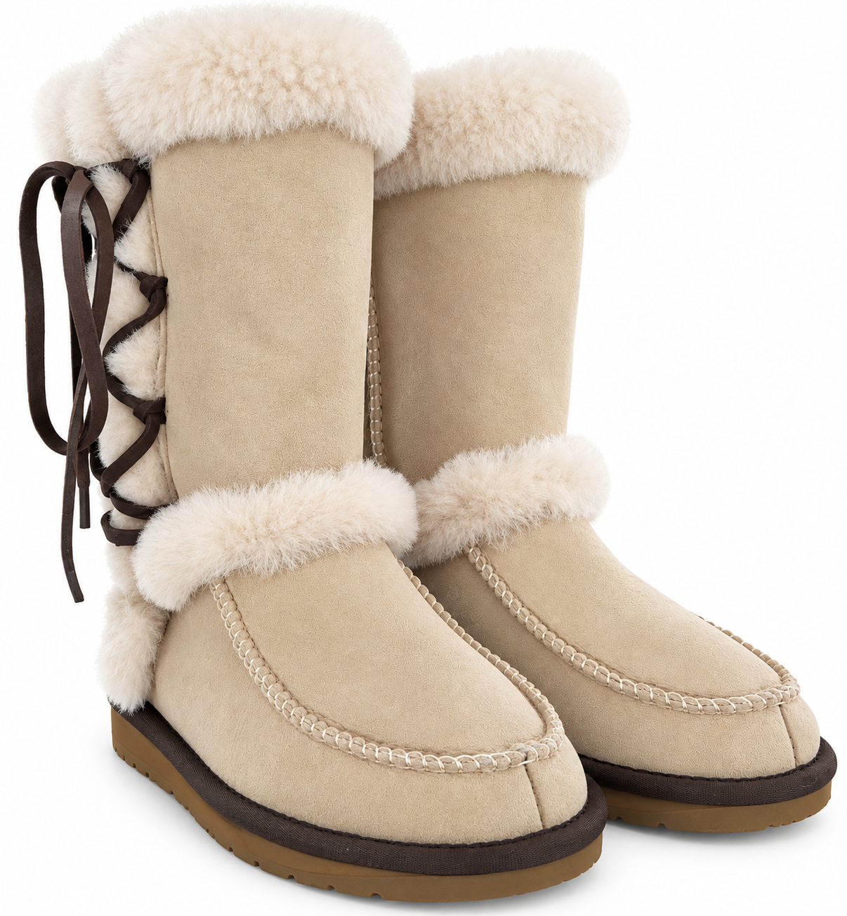Genevieve - Side Lace Premium Sheepskin Ugg Boots – Uggs&Moccasins4All