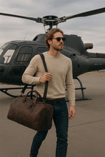 Load image into Gallery viewer, Leather Travel Duffle Bag