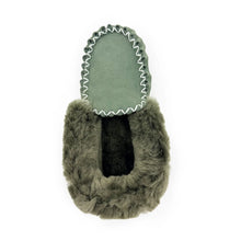 Load image into Gallery viewer, Premium Double-Faced Australian Sheepskin Thick Sole Moccasins  - Green