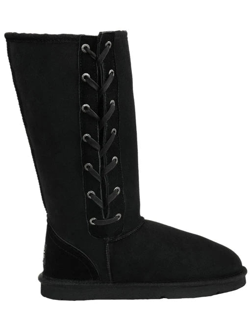Luxe Tall Lace-up Sheepskin UGG Boots - Australian Made