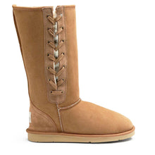 Load image into Gallery viewer, Luxe Tall Lace-up Sheepskin UGG Boots - Australian Made