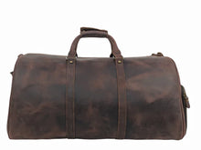 Load image into Gallery viewer, Leather Travel Duffle Bag