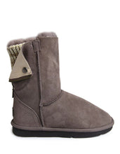 Load image into Gallery viewer, Tundra Australian Made Sheepskin UGG Boots with Knit Collar &amp; Back Zip – Premium Double-Faced Sheepskin Women’s Winter Footwear