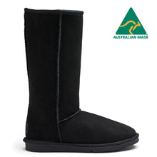 Load image into Gallery viewer, Premium Sheepskin Australian Made Tall Black Ugg Boots