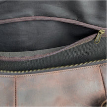 Load image into Gallery viewer, Leather Travel Duffle Bag