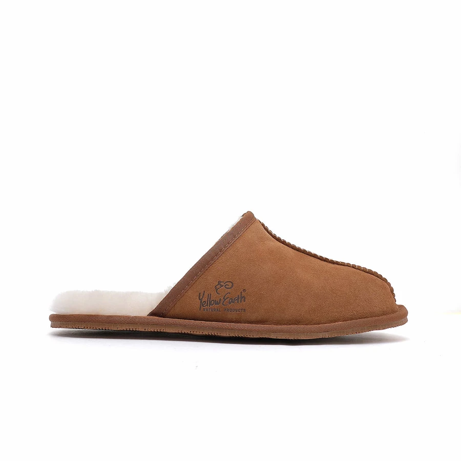 Premium Men's Scuff - Australian Sheepskin - Flexible Non-Slip Slippers