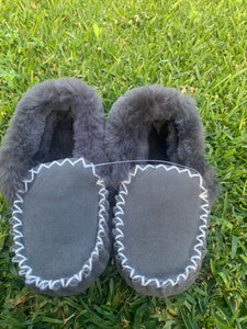 Back Supported Moccasins - Grey