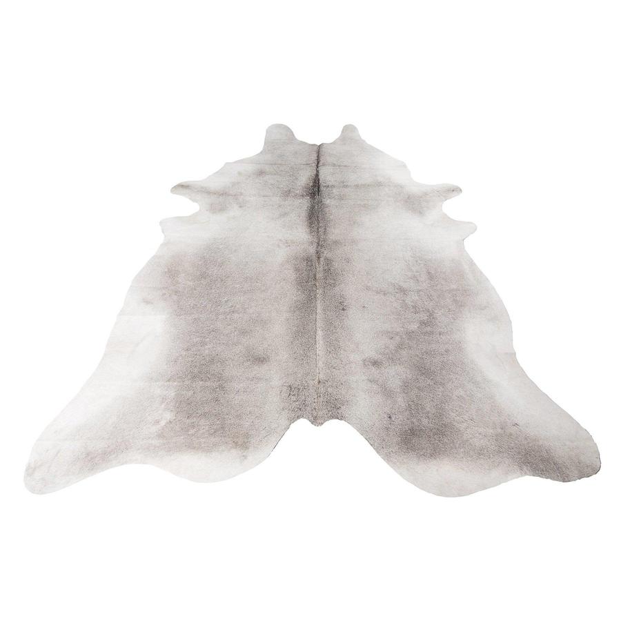 SILVER LIGHT GREY - SILVER & WHITE COLOURED LARGE PREMIUM COWHIDE RUG