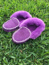 Load image into Gallery viewer, Thin Sole Moccasins - Purple - Premium Sheepskin Australian Made